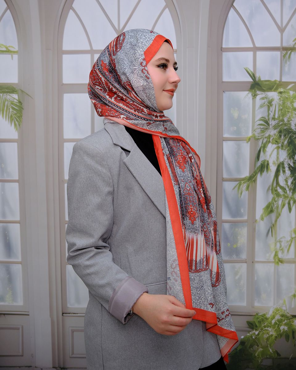 Nuit Desen Şal Turuncu