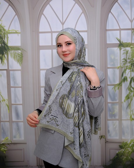  - Nuit Desen Şal Yeşil