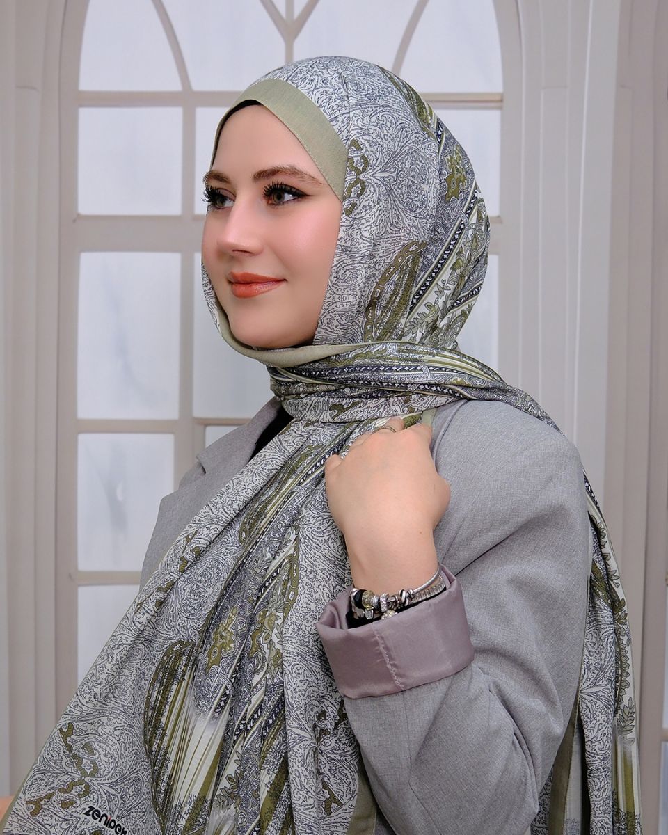 Nuit Desen Şal Yeşil