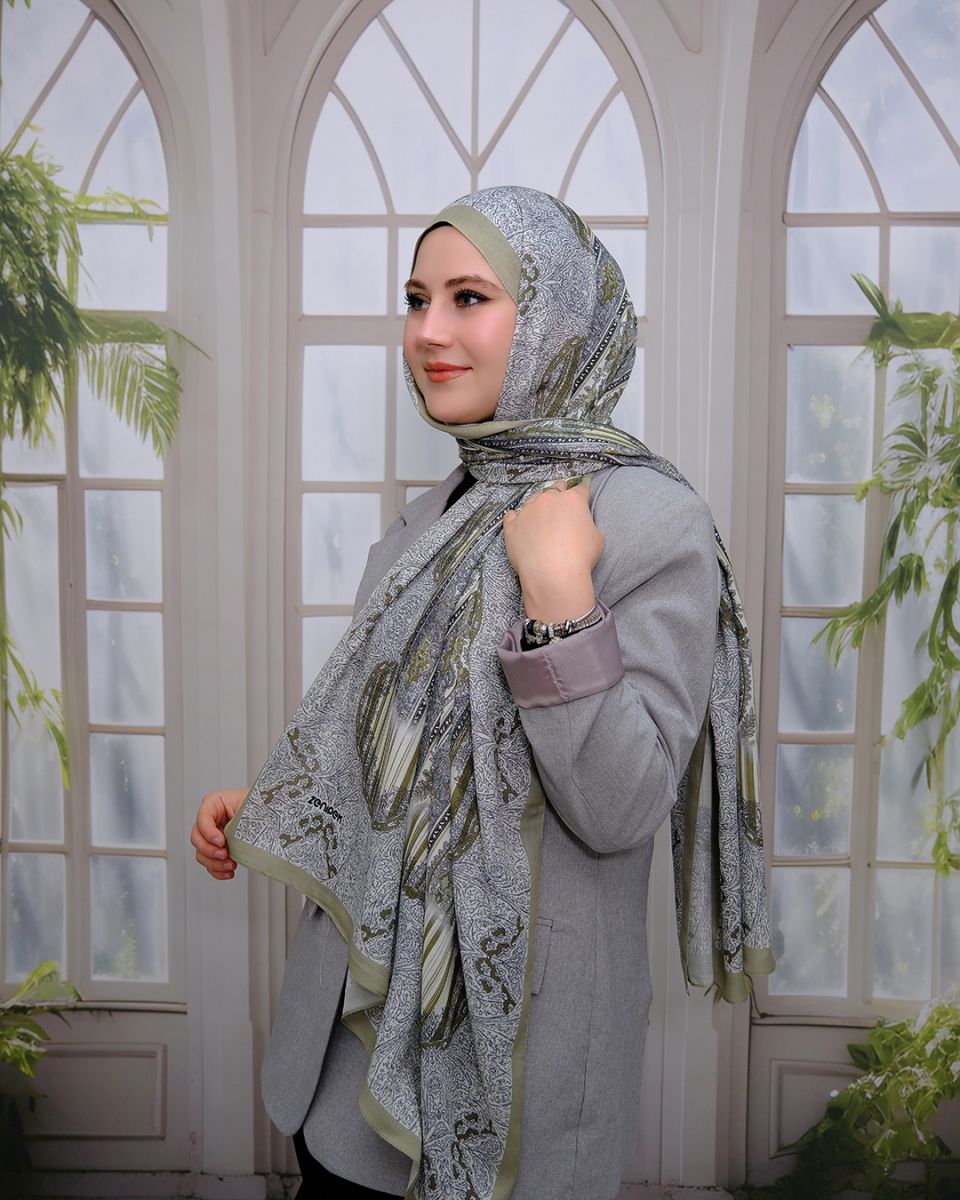 Nuit Desen Şal Yeşil