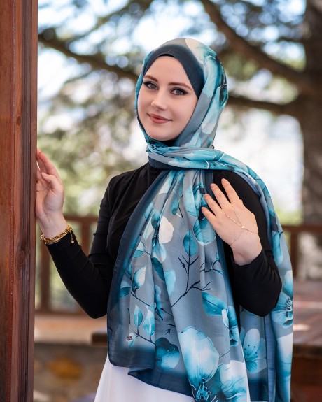  - Pamuk İpek Şal Aura - Mint