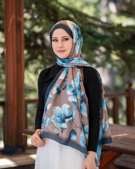  - Pamuk İpek Şal Aura - Vizon