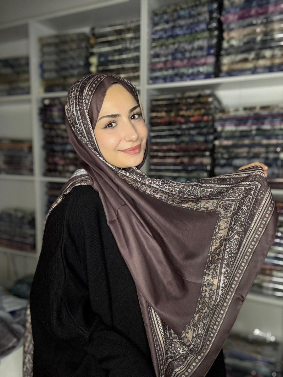 Pamuk İpek Şal Bohem Acı Kahve