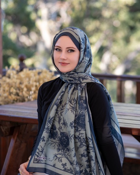  - Pamuk İpek Şal Harmony - Küf Yeşili