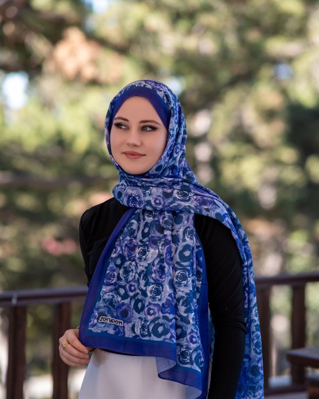  - Pamuk İpek Şal Rosamary - Menekşe