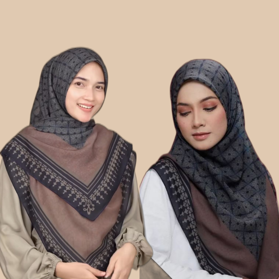 Pamuklu 120cm x 120cm Eşarp - Antrasit