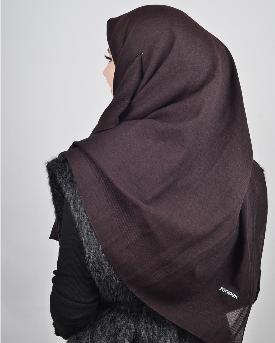 Pamuklu 120cm x 120cm Eşarp Düz Bordo Siyah