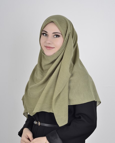  - Pamuklu 120cm x 120cm Eşarp Düz Kekik