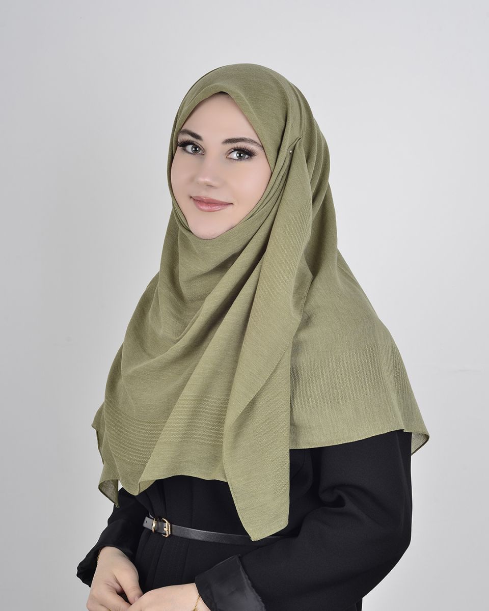 Pamuklu 120cm x 120cm Eşarp Düz Kekik