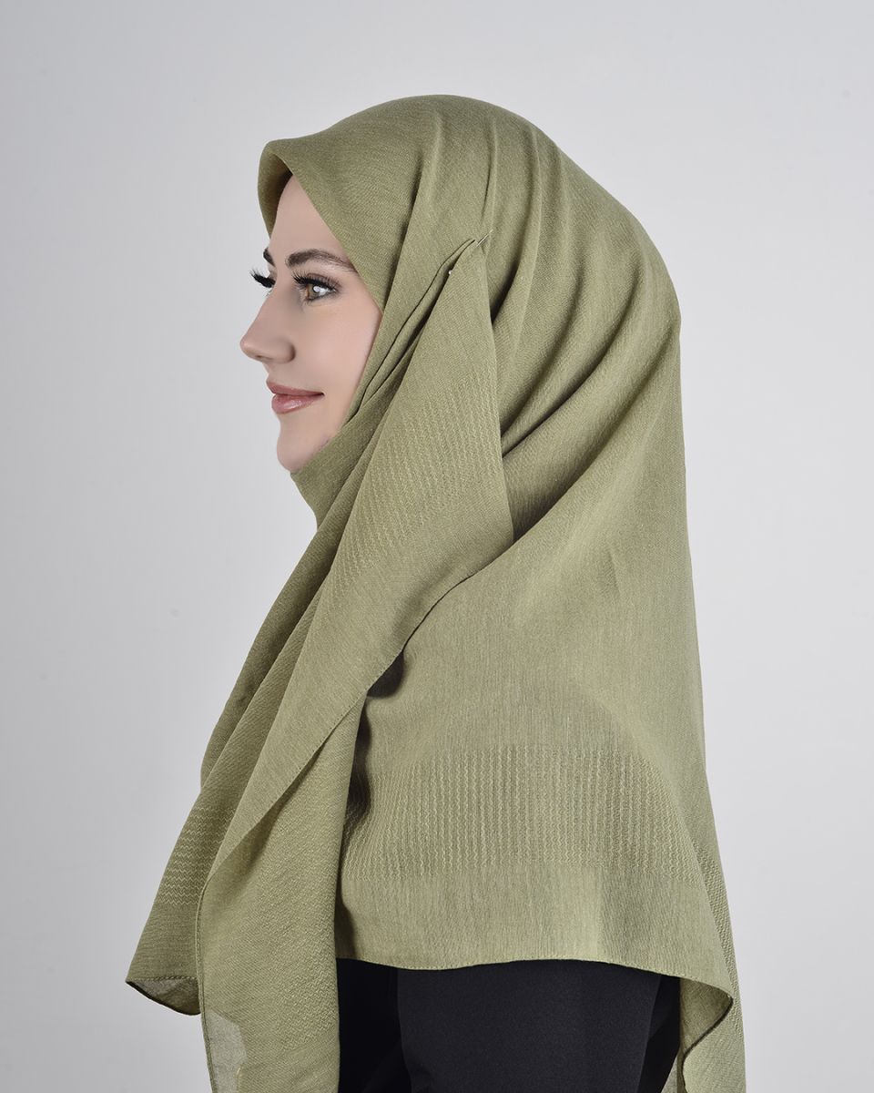 Pamuklu 120cm x 120cm Eşarp Düz Kekik