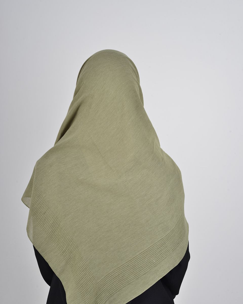 Pamuklu 120cm x 120cm Eşarp Düz Kekik