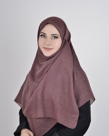  - Pamuklu 120cm x 120cm Eşarp Düz Kızıl