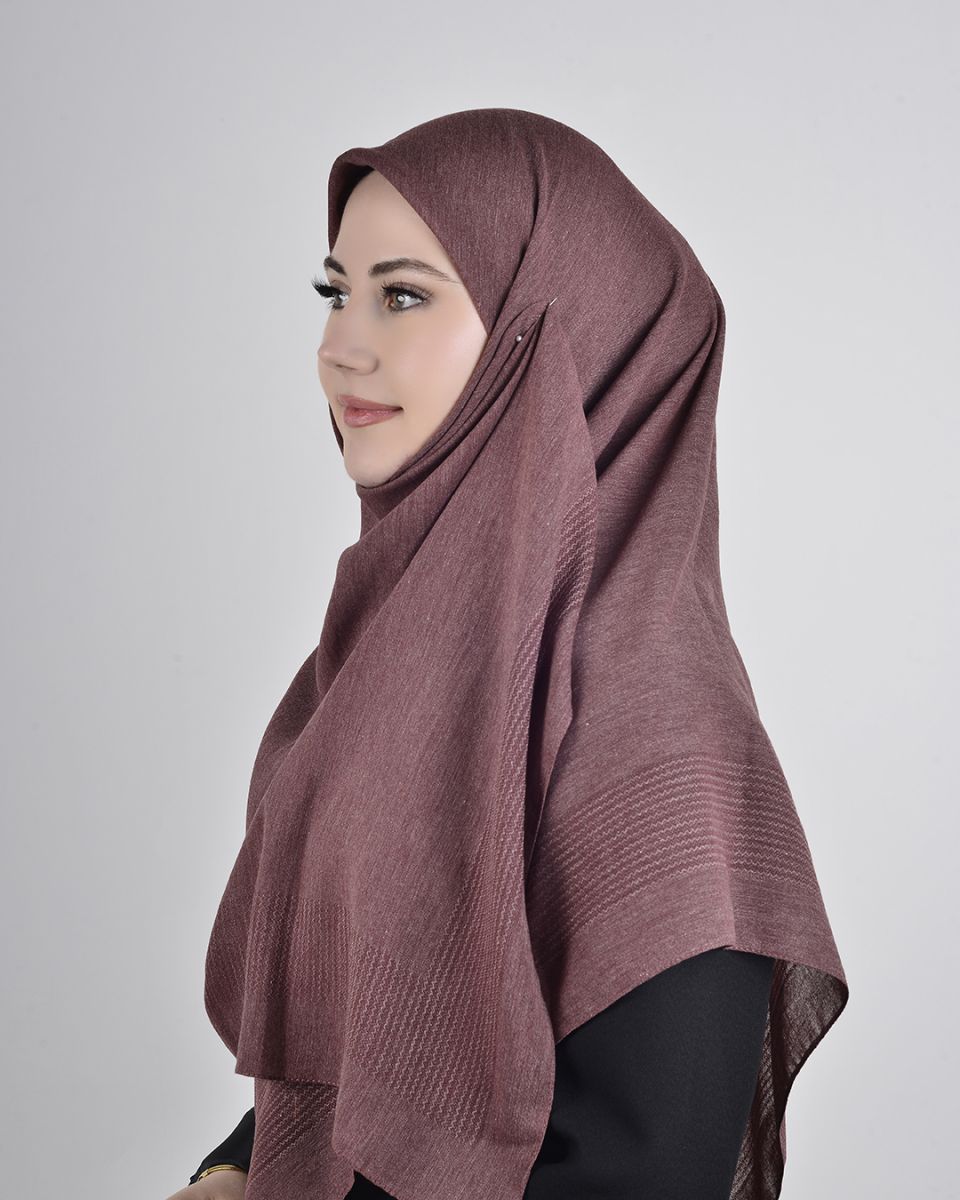 Pamuklu 120cm x 120cm Eşarp Düz Kızıl