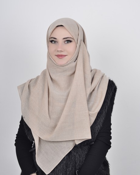  - Pamuklu 120cm x 120cm Eşarp Düz Taş