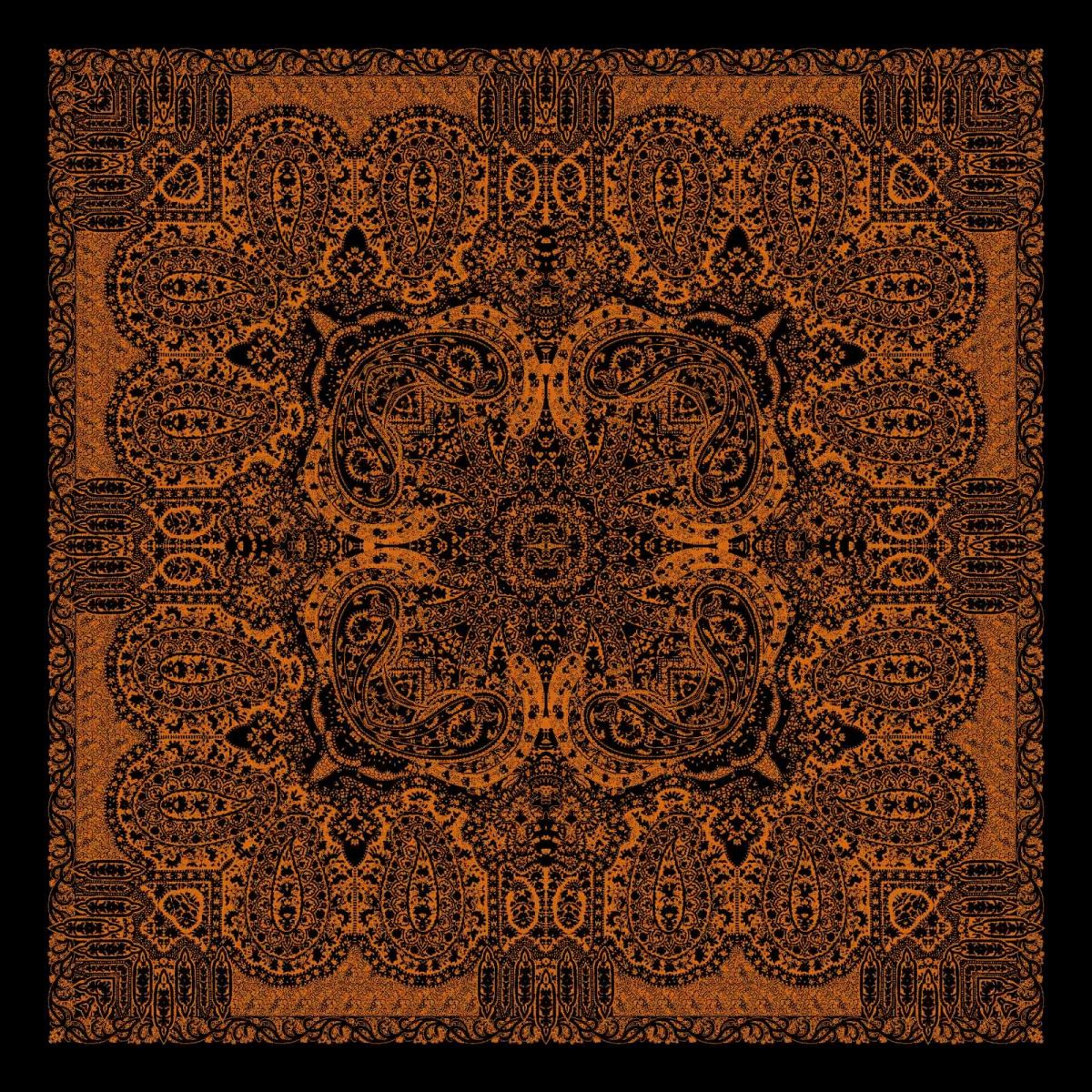 Pamuklu 120cm x 120cm Eşarp - Enderun Siyah Taba