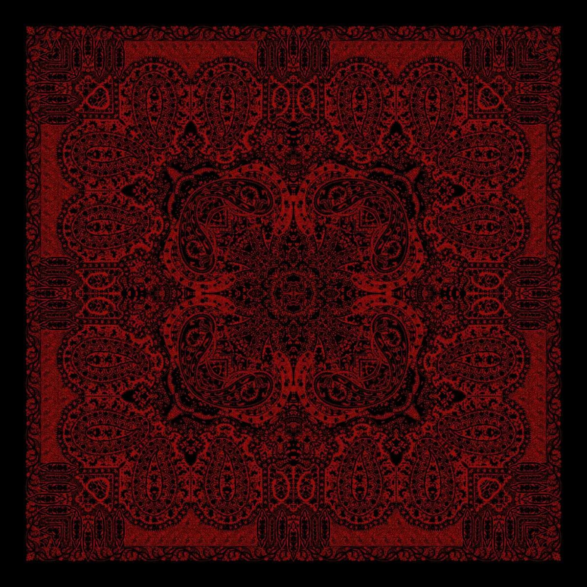 Pamuklu 120cm x 120cm Eşarp - Enderun Siyah Vişne