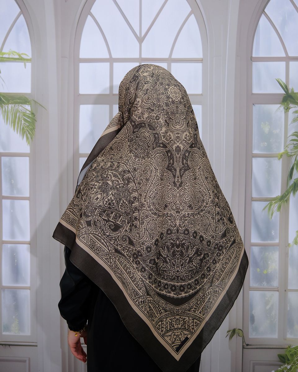 Pamuklu 120cm x 120cm Eşarp Haki