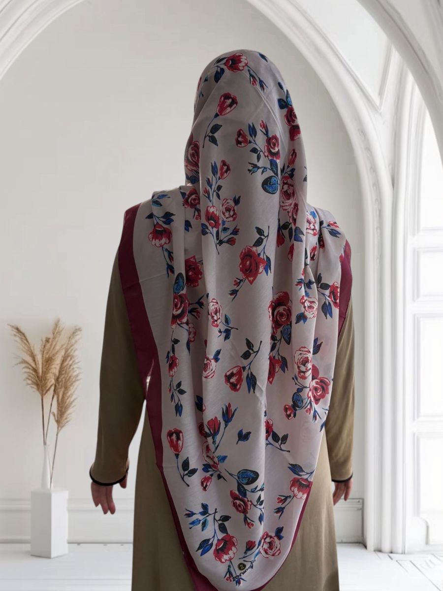 Pamuklu 140cm x 140cm Eşarp Bej