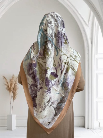  - Pamuklu 140cm x 140cm Eşarp Minimal