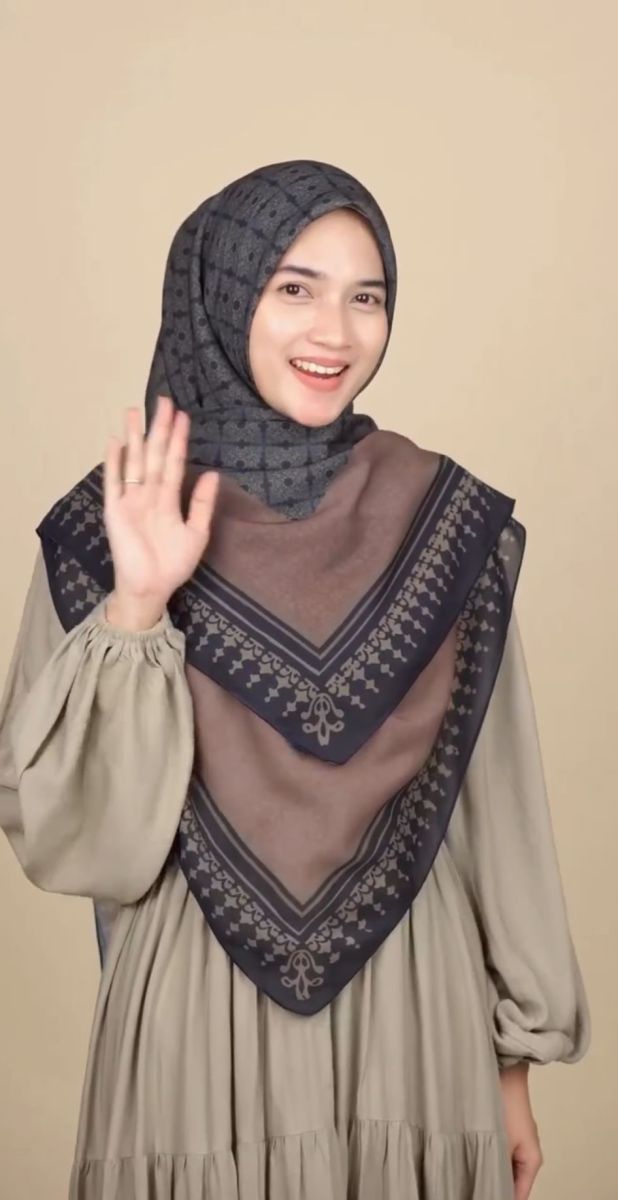 Pamuklu 140cm x 140cm Şal Eşarp - Antrasit