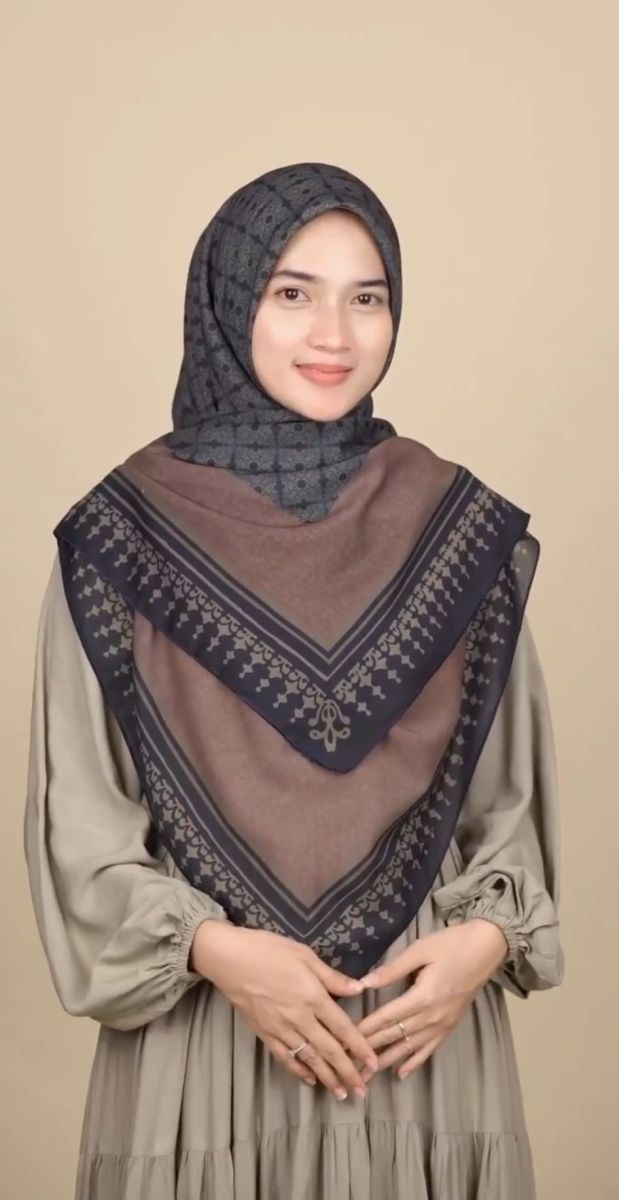 Pamuklu 140cm x 140cm Şal Eşarp - Antrasit