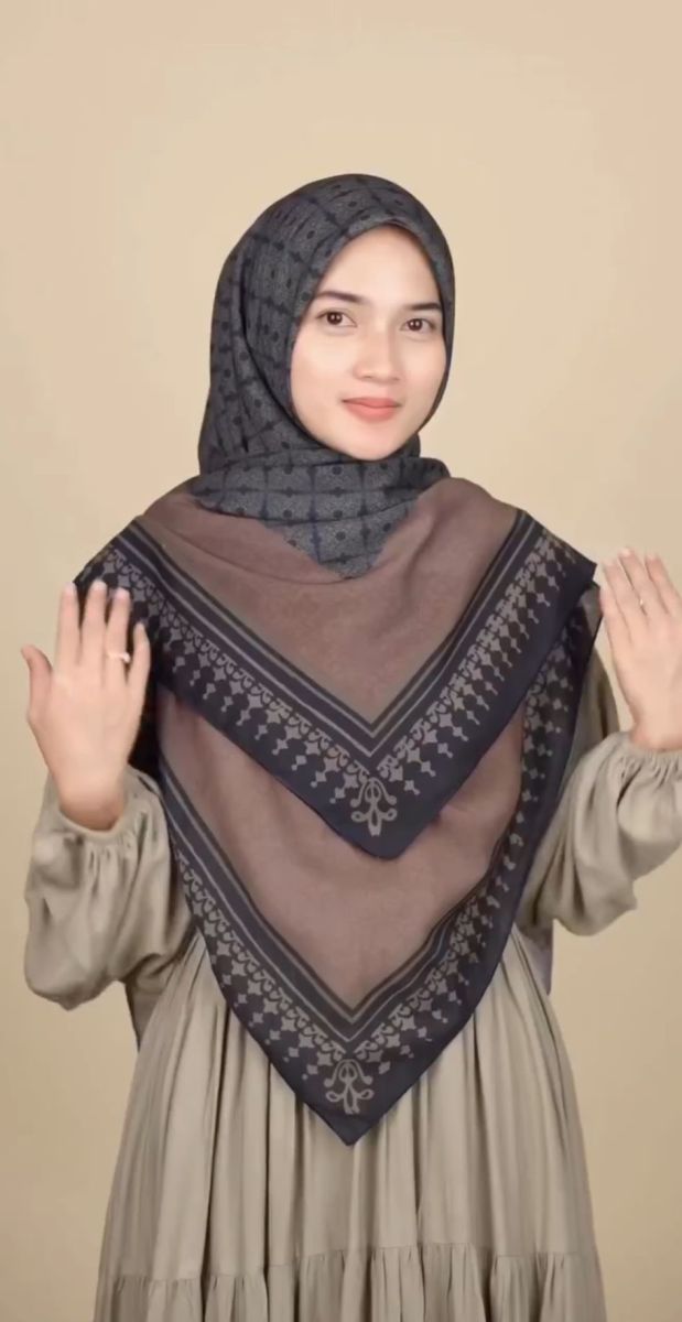 Pamuklu 140cm x 140cm Şal Eşarp - Antrasit