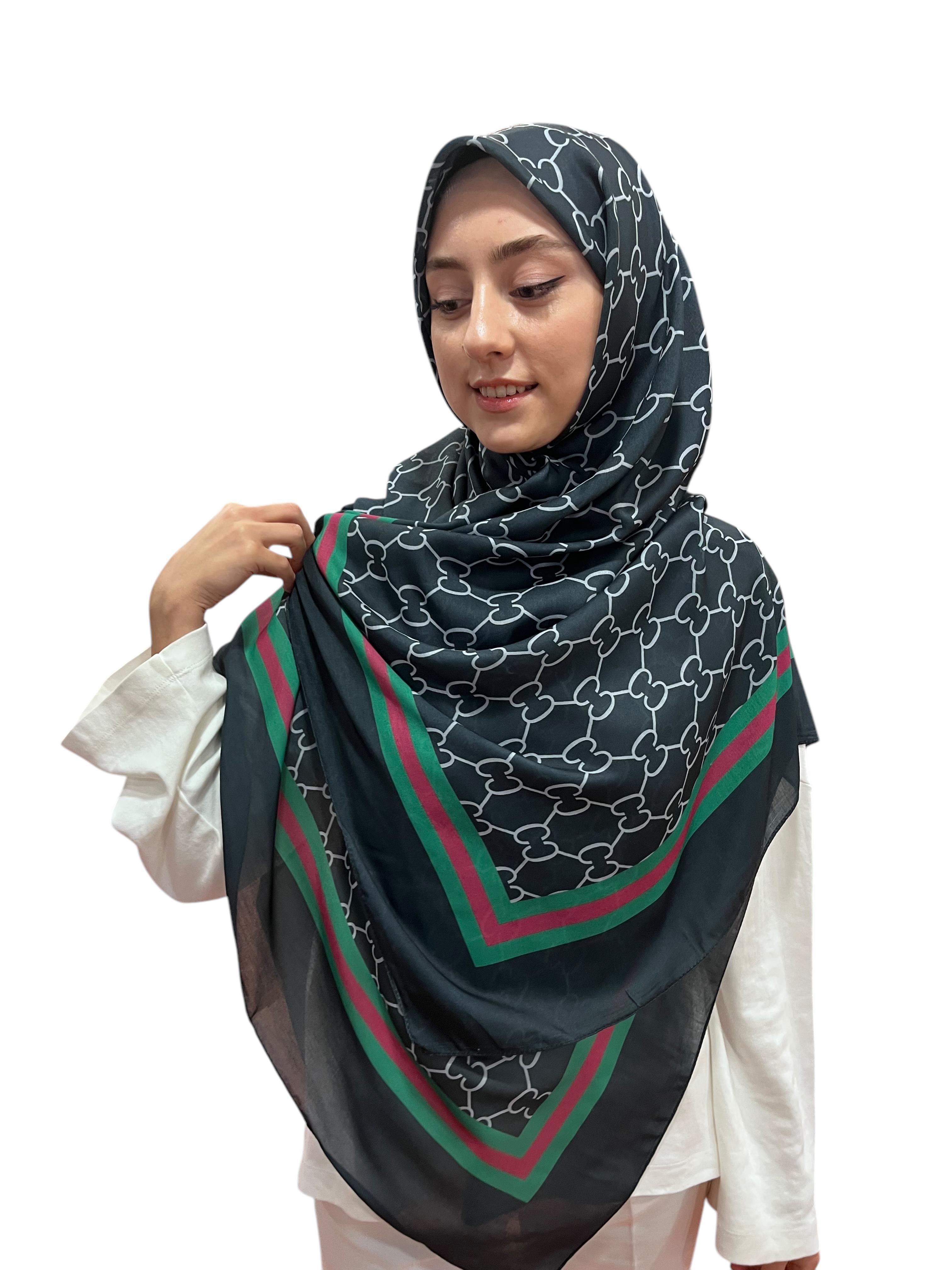 Pamuklu 140cm X 140cm Şal Eşarp - Chanel