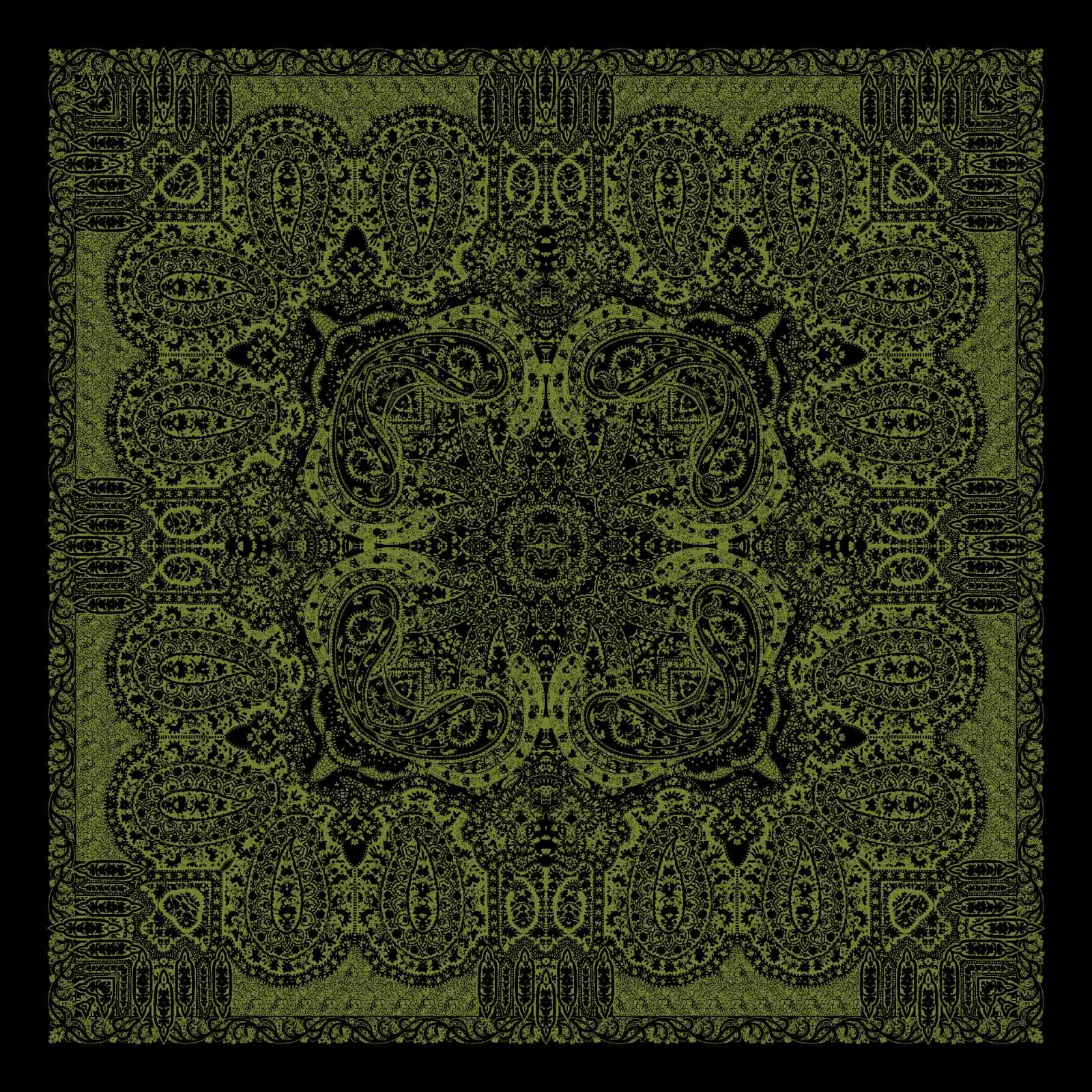 Pamuklu 140cm X 140cm Şal Eşarp - Enderun Siyah Zeytin Yeşili
