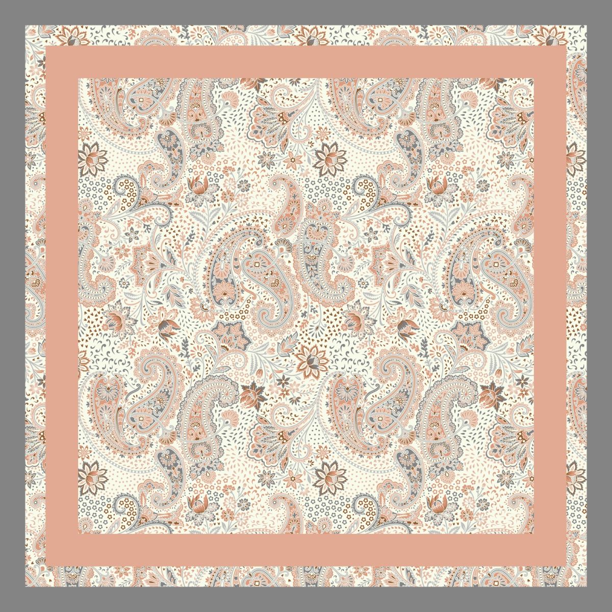 Pamuklu 140cm x 140cm Şal Eşarp - Etnik