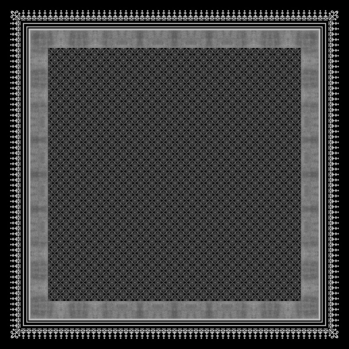 Pamuklu 140cm x 140cm Şal Eşarp - Geometri