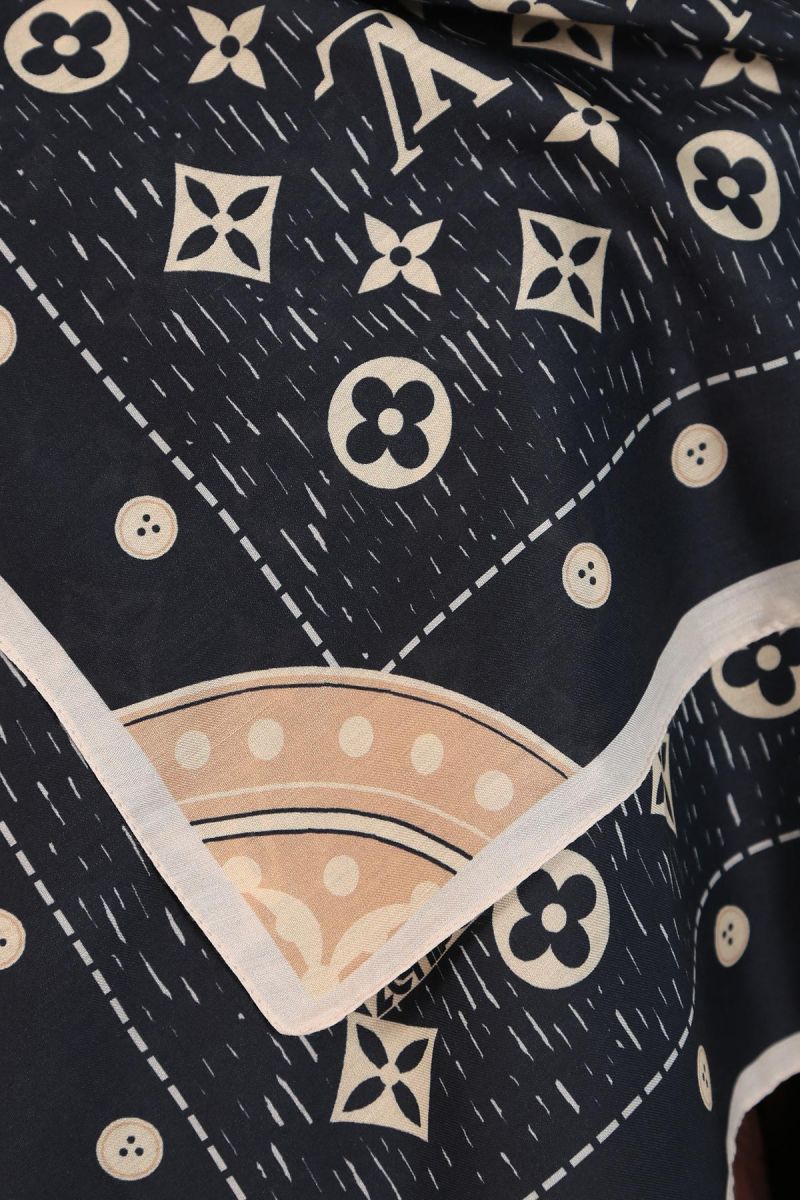 Pamuklu 140cm x 140cm Şal Eşarp - Louis Vuitton