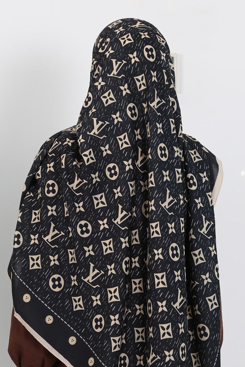 Pamuklu 140cm x 140cm Şal Eşarp - Louis Vuitton