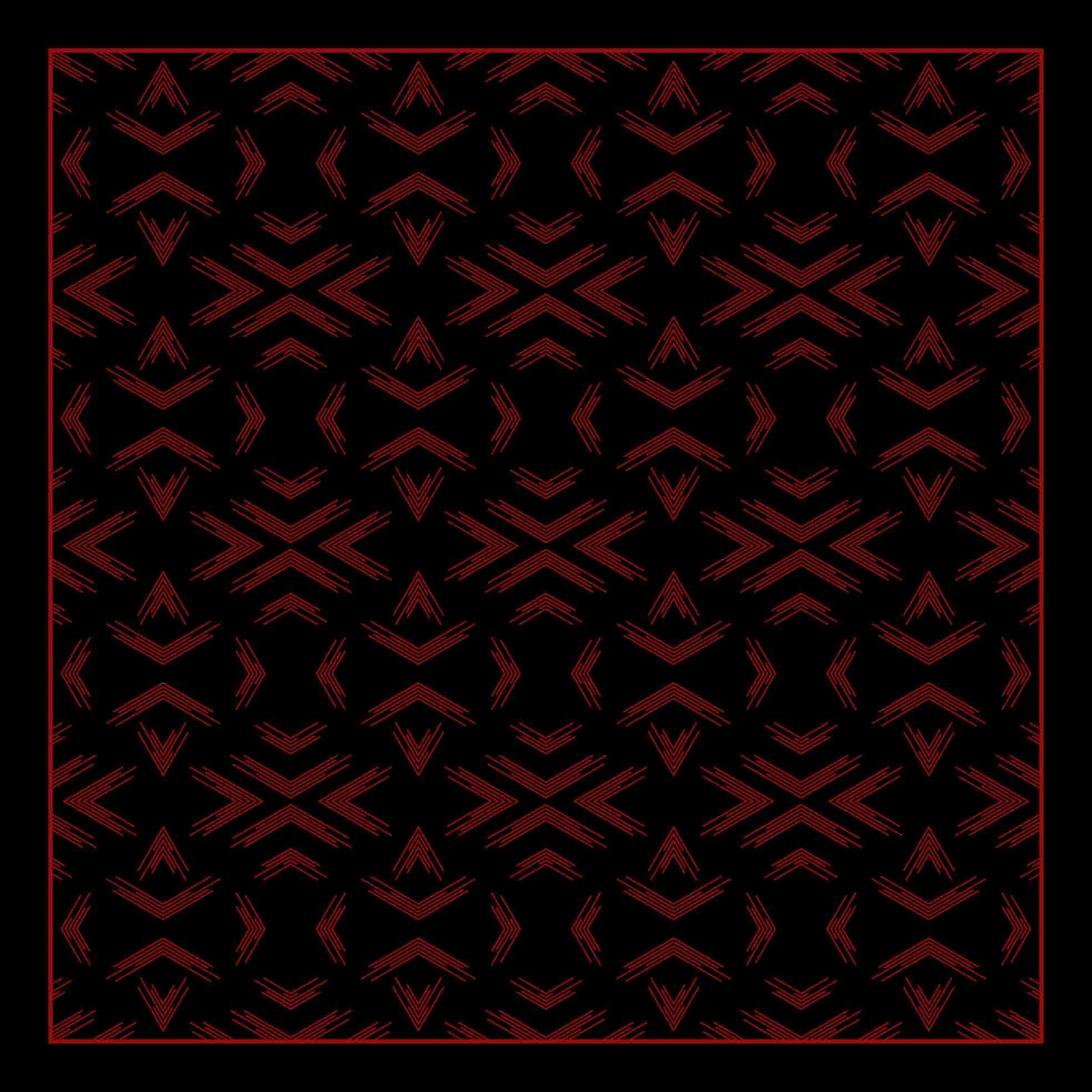 Pamuklu 140cm X 140cm Şal Eşarp - Ok Desen Siyah Bordo