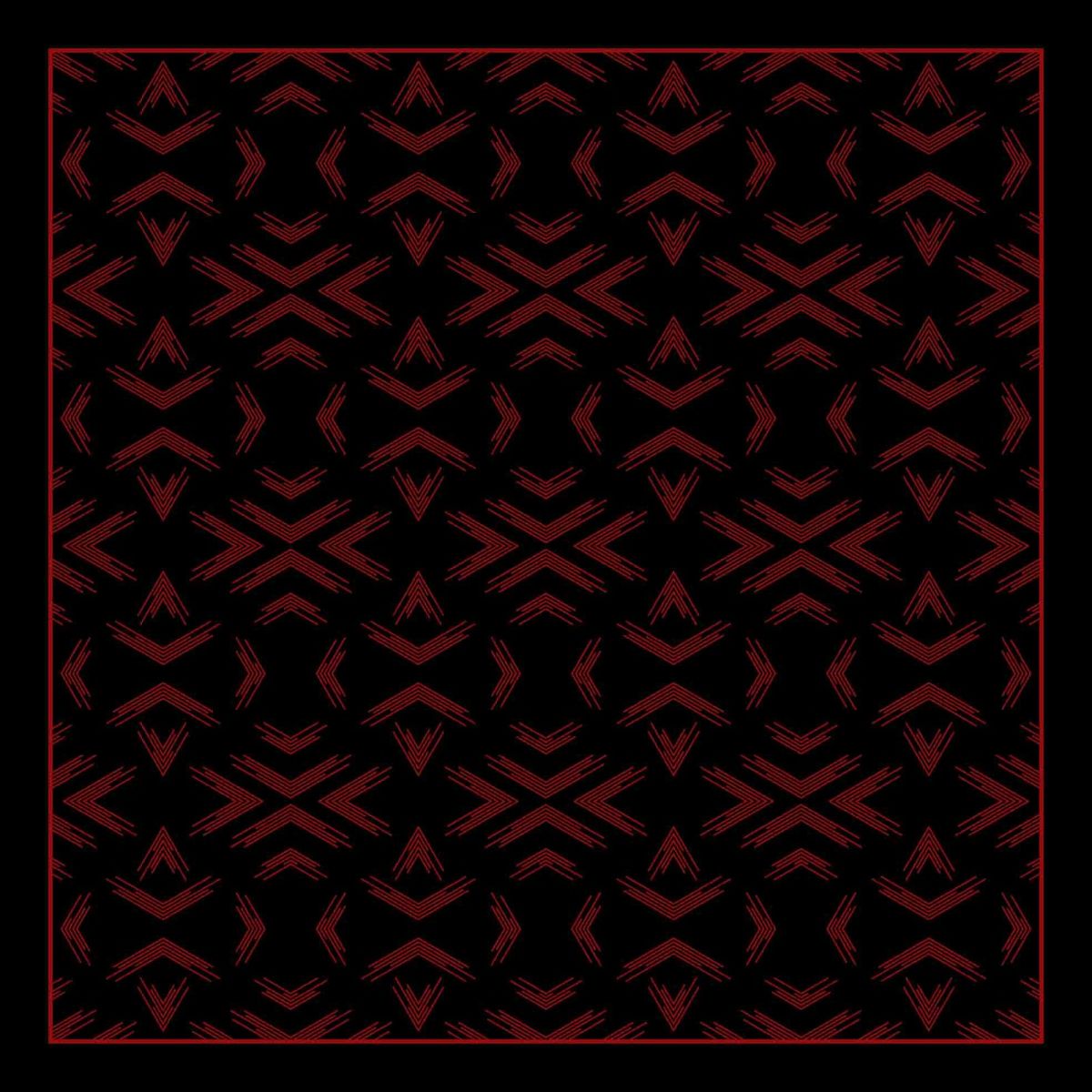Pamuklu 140cm x 140cm Şal Eşarp - Ok Desen Siyah Bordo