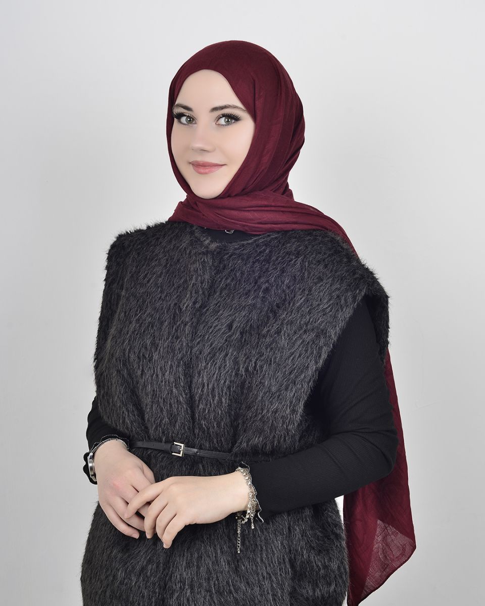 Ramy Pamuk Şal Bordo