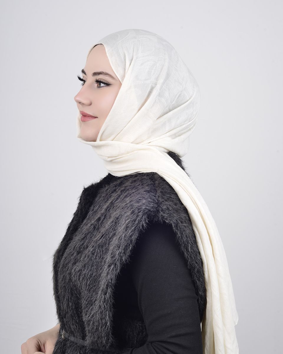 Ramy Pamuk Şal Krem