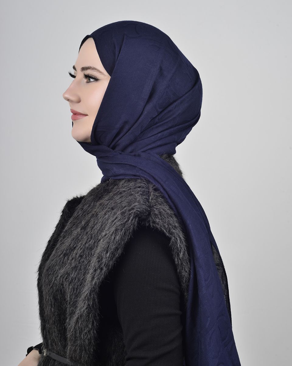 Ramy Pamuk Şal Lacivert