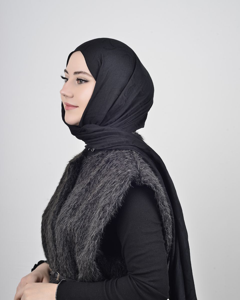 Ramy Pamuk Şal Siyah