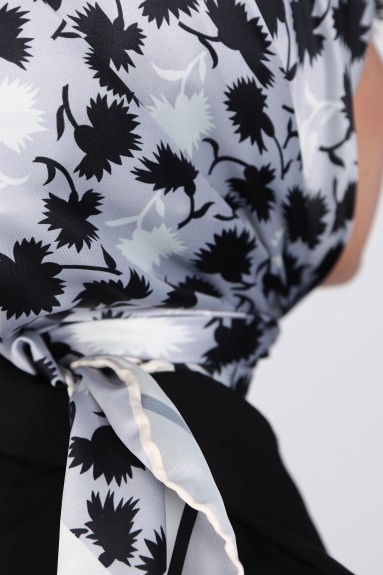 Retro Eşarp - Gri - 5