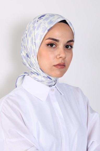 Retro Eşarp - Lila - 3