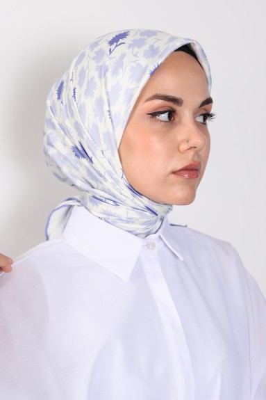 Retro Eşarp - Lila - 4