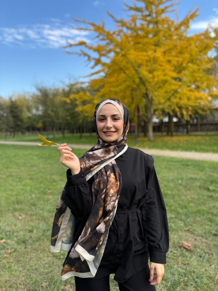 Rossel Şal Kahve Krem