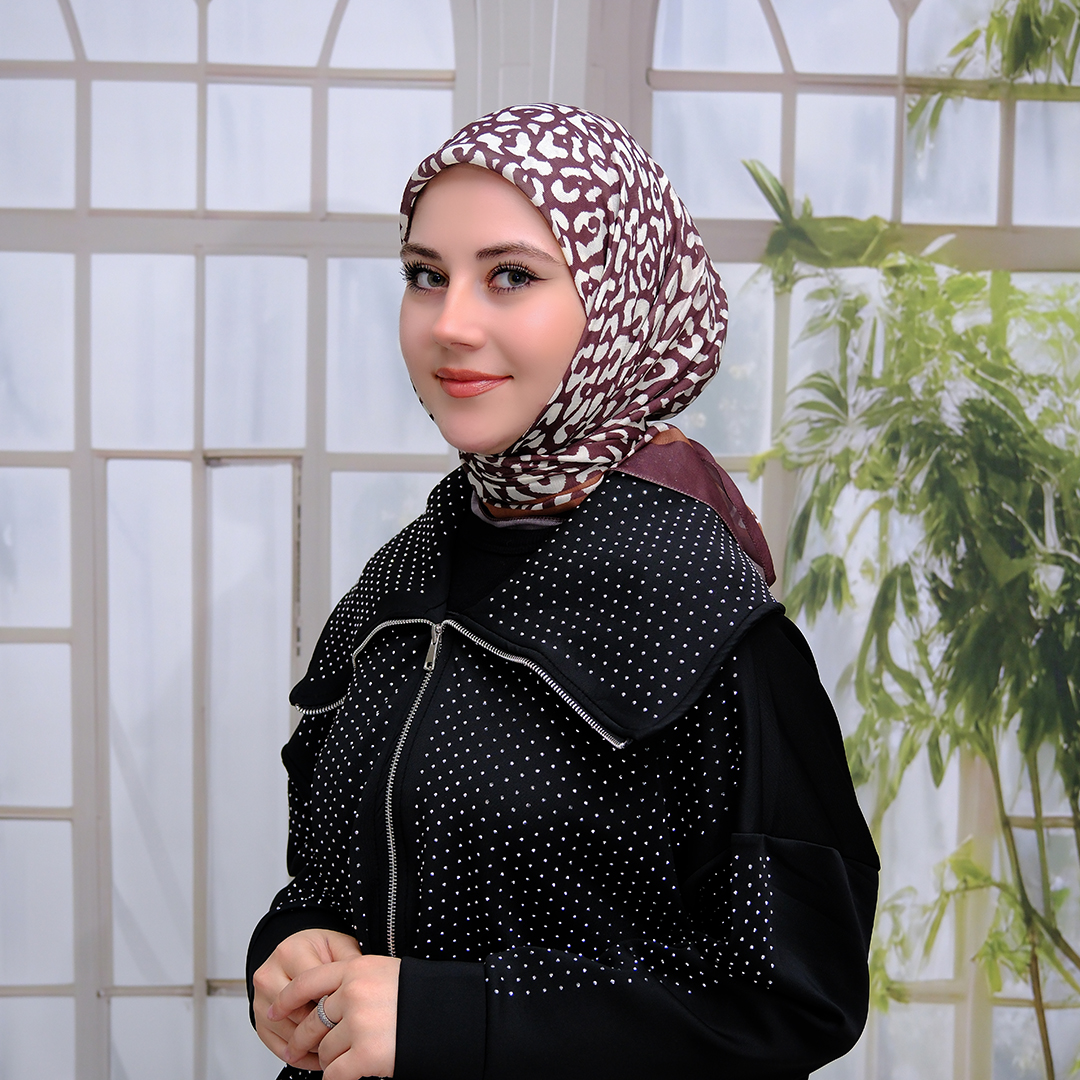 Pamuk İpek Eşarp - Bordo